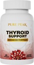 Thyroid Support Supplement- Metabolic Function, Energy & Focus, Mood Enhancer - Iodine from Kelp, Ashwagandha, Vitamin B12, Inositol, Ginseng, Magnesium - 60 Capsules for Men & Women