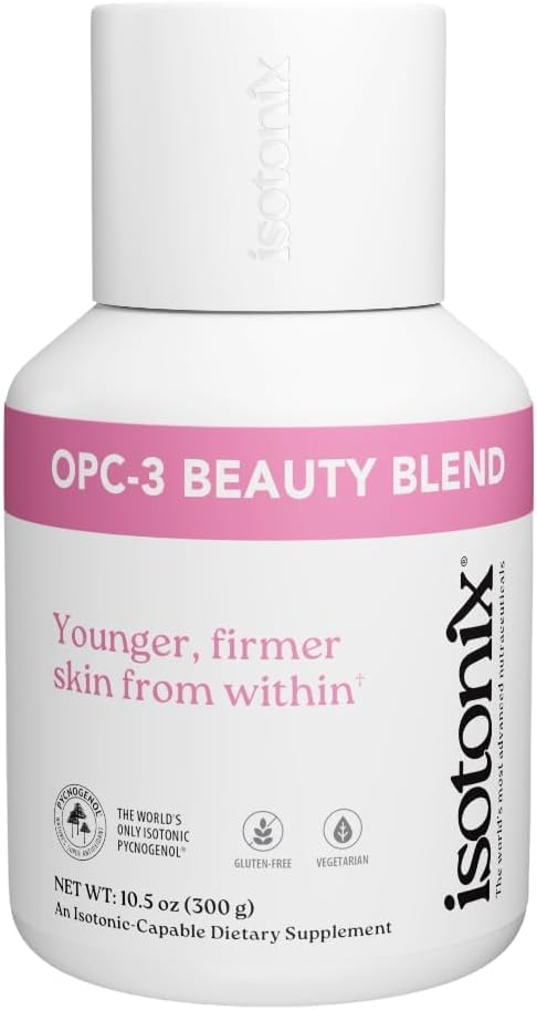 Isotonix OPC-3 Beauty Blend Powder | Collagen Support with Pycnogenol®, Grape Seed & Red Wine Extract | Hair Skin and Nails Supplement with Biotin & Hyaluronic Acid | Antioxidant Powder - 90 Servings