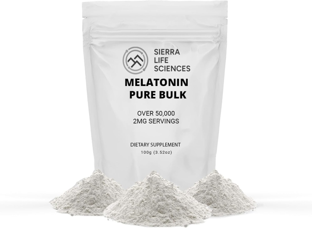 Melatonin | Natural Sleep Aid Bulk Powder | Custom Dose 2mg - 5mg Replace Capsules (100g - 50,000 Doses)