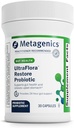 Metagenics UltraFlora Restore Probiotic - 20 Billion CFU - Relief for Occasional Loose Stools* - Supports Gut Health* with Clinically Tested Lactobacillus & Bifidobacterium Strains* - 30 Capsules