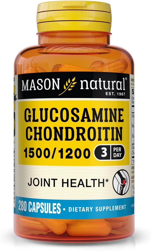 MASON NATURAL Glucosamine/Chondroitin Maximum Strength 280 Capsules