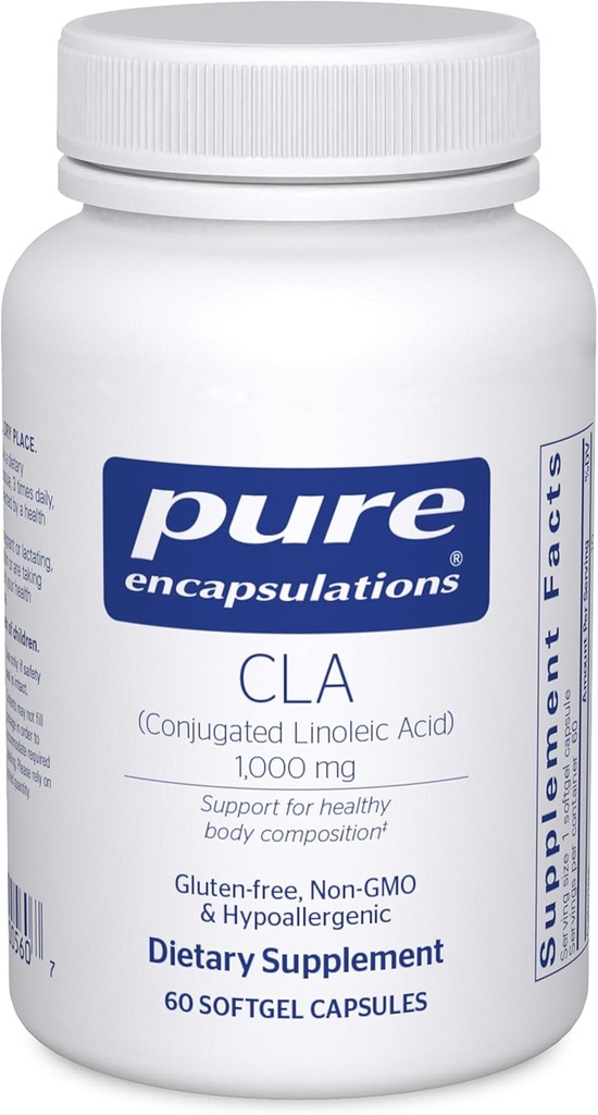 Pure Encapsulations CLA (Conjugated Linoleic Acid) 1,000 mg | Promotes Healthy Body Composition with Exercise* | 60 Softgel Capsules