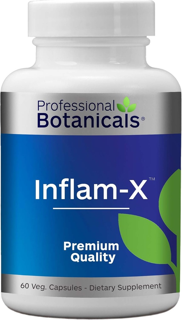 Professional Botanicals Inflam-X-Vegan Immune System and Circulatory Support - 60 Vegetable Capsules