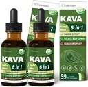 Kava Root Drops for Calming & Relaxing Support, Natural Calm & Sleep Supplements for Adults with Valerian, Chamomile Extract, High Bioavailability Liquid with Basil Promotes Relaxation. 4 oz