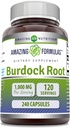 Amazing Formulas Burdock Root Supplement | 1000 Mg per Serving | 240 Capsules | Non-GMO | Gluten-Free | Made in USA