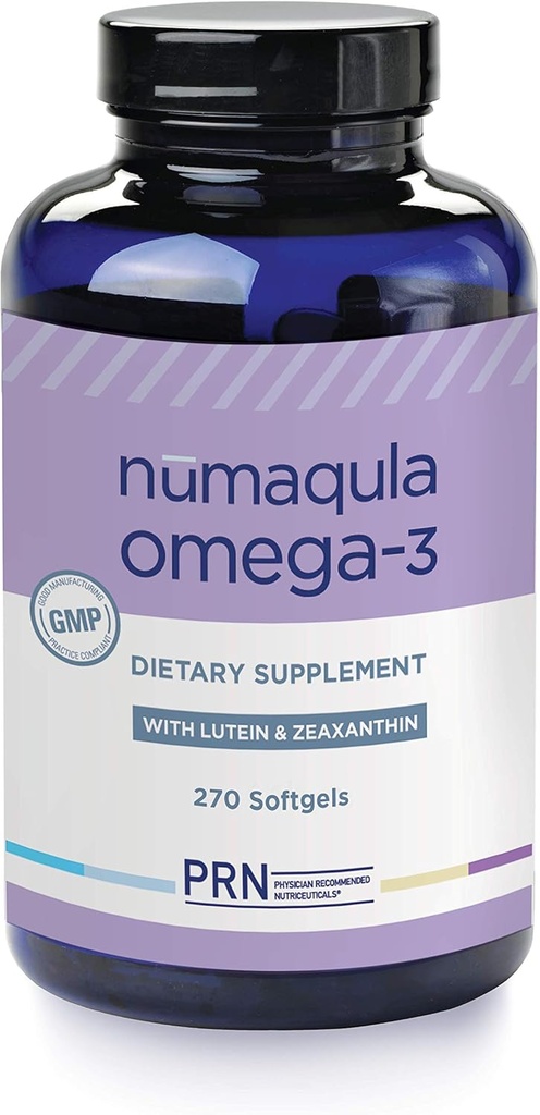 nūmaqula Omega 3 Supplement - 270 Softgels, 90-Day Supply - Re-Esterified Omega 3 Triglyceride Form with Lutein & Zeaxanthin - 1400mg DHA & 400mg EPA for Macular & Retinal Support