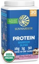 Sunwarrior Vegan Organic Protein Powder Plant-Based | BCAA Amino Acids Hemp Seed Soy Free Dairy Free Gluten Free Synthetic Free Non-GMO | Berry 30 Servings | Warrior Blend