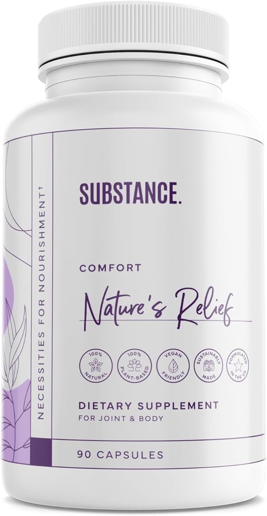 Nature’s Relief | Turmeric Supplement to Improve Body, Muscle & Joint Aches | Pure Turmeric Curcumin Supplement Organic, Boswellia & Ginger | Ease Discomfort & Increase Mobility | Non-GMO 30 Servings