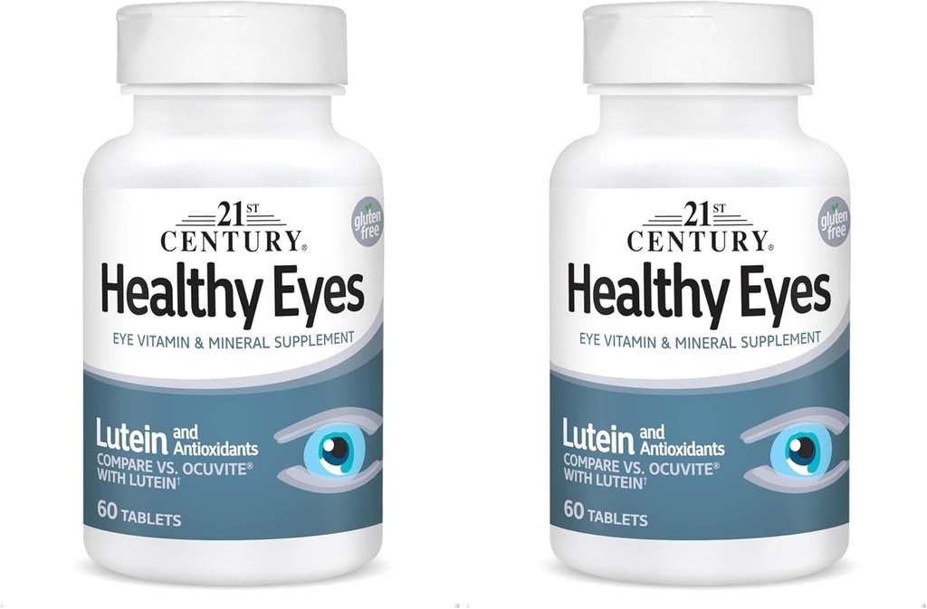 21st Century Healthy Eyes with Lutein Tablets, 60 Count, White (27452) (Pack of 2)