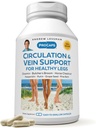 ANDREW LESSMAN Circulation, Vein Support for Healthy Legs 180 Capsules - High Bioactivity Diosmin, Butcher's Broom, Visibly Reduces Swelling and Discomfort in Feet, Ankles, Calves, Legs