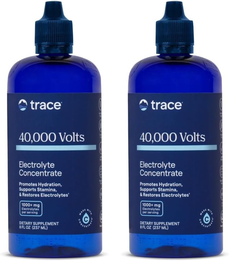 Trace Minerals 40,000 Volts - Supports Hydration, Energy, Muscles, Stamina, and Endurance - Liquid Multimineral and Electrolyte Concentrate with Ionic Magnesium, Sodium, Potassium (96 Servings)
