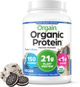 Orgain Organic Vegan Protein Powder, Cookies & Cream - 21g Plant Based Protein, 7g Prebiotic Fiber, Low Net Carb, No Lactose Ingredients, No Added Sugar, Non-GMO, For Shakes & Smoothies, 2.03 lb