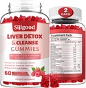 2 Pack Liver Cleanse Detox and Repair Gummies - Silymarin Milk Thistle Supplement with Artichoke, Dandelion and Elderberry - Liver Support Supplement - 120 Raspberry Flavored Gummies