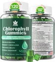Chlorophyll Gummies - Super Green with Wheat Grass, Sea Moss, Unfiltered ACV & Elderberry, Echinacea, Zinc Complex & Vitamin D3, C, E, B12 for Natural Deodorant, Immune & Digestion Support, Pack of 2
