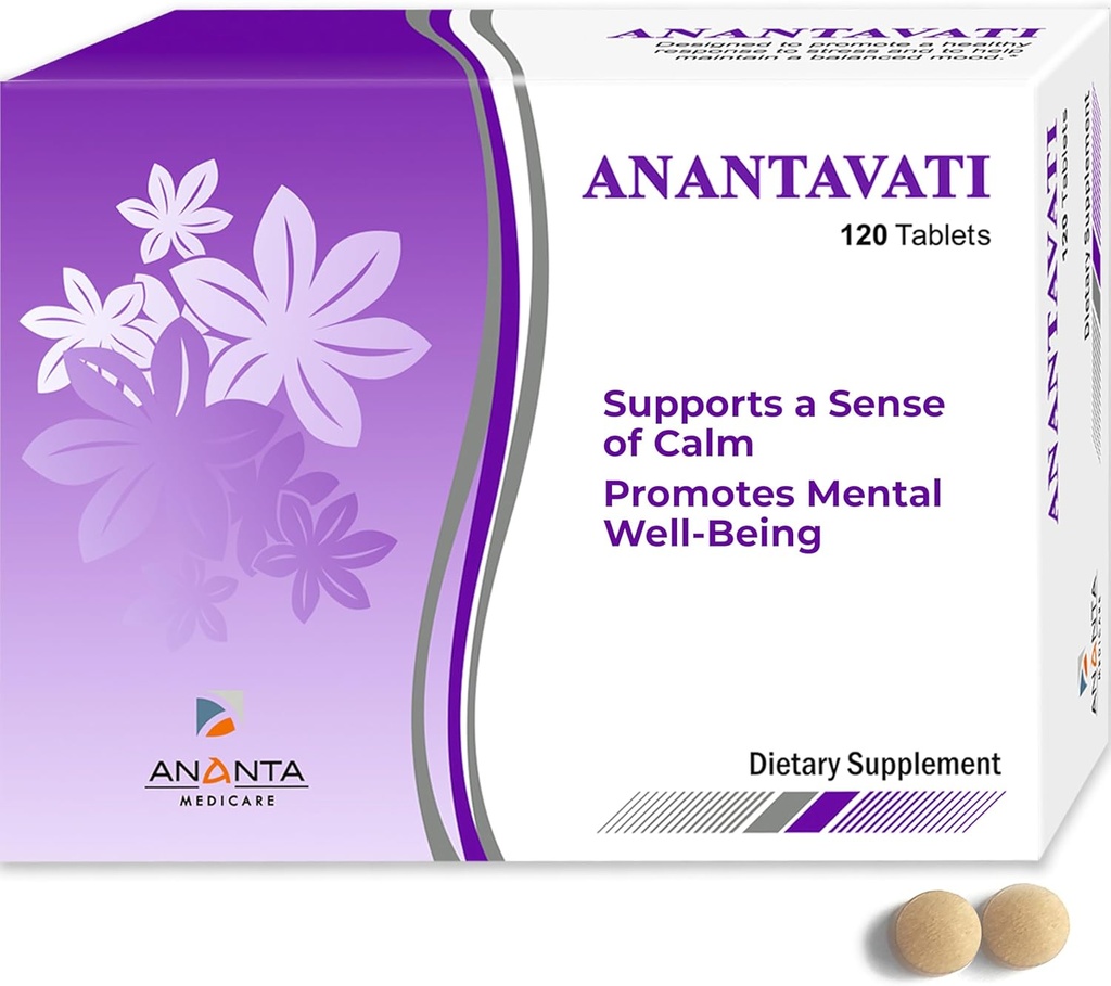 Anantavati Sleep Supplement – Extra Strength Bacopa for Stress Relief & Deep Sleep – 120 Vegetarian Tablets