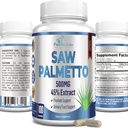 Extra Strength Saw Palmetto - 45% Extract Prostate Supplement, Decrease Frequent Urination, DHT Blocker for Hair Growth, Non-GMO, 100 Capsules