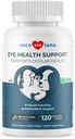 Eye Support for Dogs - 120 Chewable Tablets - Supplements for Vision, Eye Vitamins for Dogs, with Cod Liver Oil Antioxidant, Omega 3 EPA and DHA Fatty Acids.
