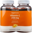 Amazon Basics - Vitamin C, 250 mg Gummies, Orange, 300 Count (2 Packs of 150), 2 per Serving (Previously Solimo)