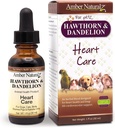 Amber NaturalZ Hawthorn & Dandelion Herbal Supplement for Dogs, Cats, Birds, Rabbits, and Guinea Pigs | Supports Heart Health, Circulation, and Fluid Balance | Natural Cardiovascular Care