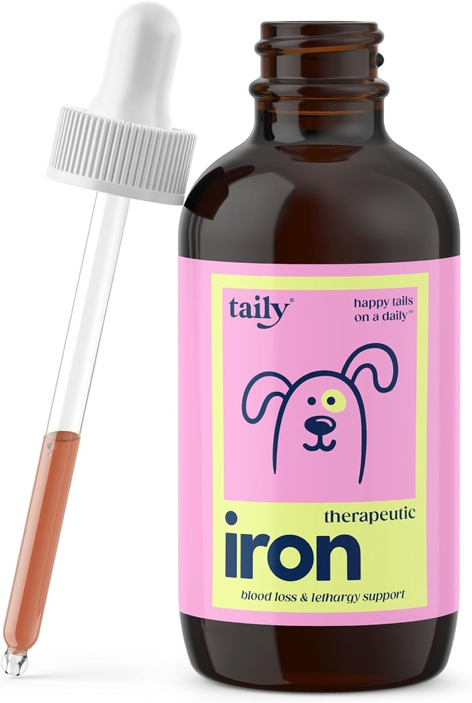Taily AminoPets Liquid Iron Supplements for Dogs, Cats | Supports Anemia, Low Enery Levels and Lethargy | For Dogs, Puppies, Cats, and Kittens - Made in USA