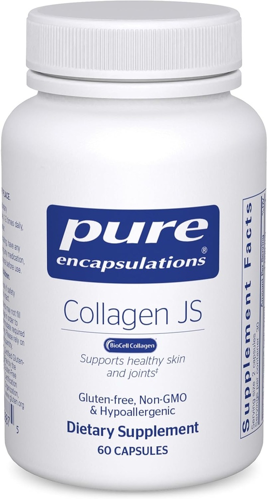 Pure Encapsulations Collagen JS - Skin & Joint Health* - 1,000 mg Hydrolyzed Biocell Collagen - Gluten Free & Non-GMO - 60 Capsules