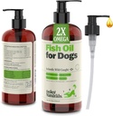 Deley Naturals Dog Fish Oil Icelandic 2X Omega - Dog Itching Skin Relief with Omega 3 6 9 for Allergies, Coat & Heart - Omega 3 Fish Oil for Dogs Skin Irritation - 32oz Omega Oil for Dogs Made in USA