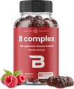 NutraChamps Vitamin B Complex Gummies, Vitamin B Gummies Boosts Energy, B Complex Vitamins B1, B2 (Riboflavin), B3 (Niacin), B5, B6, B7 (Biotin), B9 (Folic Acid), Methyl B12