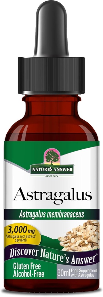 Nature's Answer Astragalus Root | Promotes Overall Health & Wellbeing | Super Concentrated 2000mg | Alcohol-Free, Gluten-Free, Kosher Certified & No Preservatives 1oz
