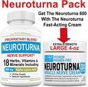 Nerve Relief Cream 4 oz Plus Neuroturna Nerve Support 600 mg ALA Supplement