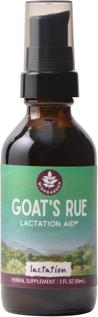 WishGarden Herbs Goat's Rue Lactation Supplement - Organic Herbal Tincture to Increase Breastmilk Supply, Fenugreek Free Lactation Supplement, Breast Milk Supply Boost, Flow, Quality & Production, 2oz