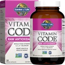 Garden of Life Antioxidant Vitamin Code Raw Whole Food Supplement Capsules with Probiotic and Enzyme Blend, Vegan, Unflavored, 30 Count