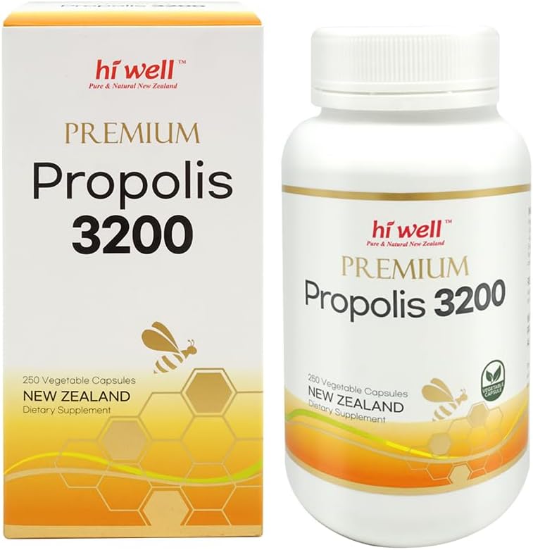 Hi Well Premium Propolis 3200 Flavonoid 96mg 250VegeCapsules