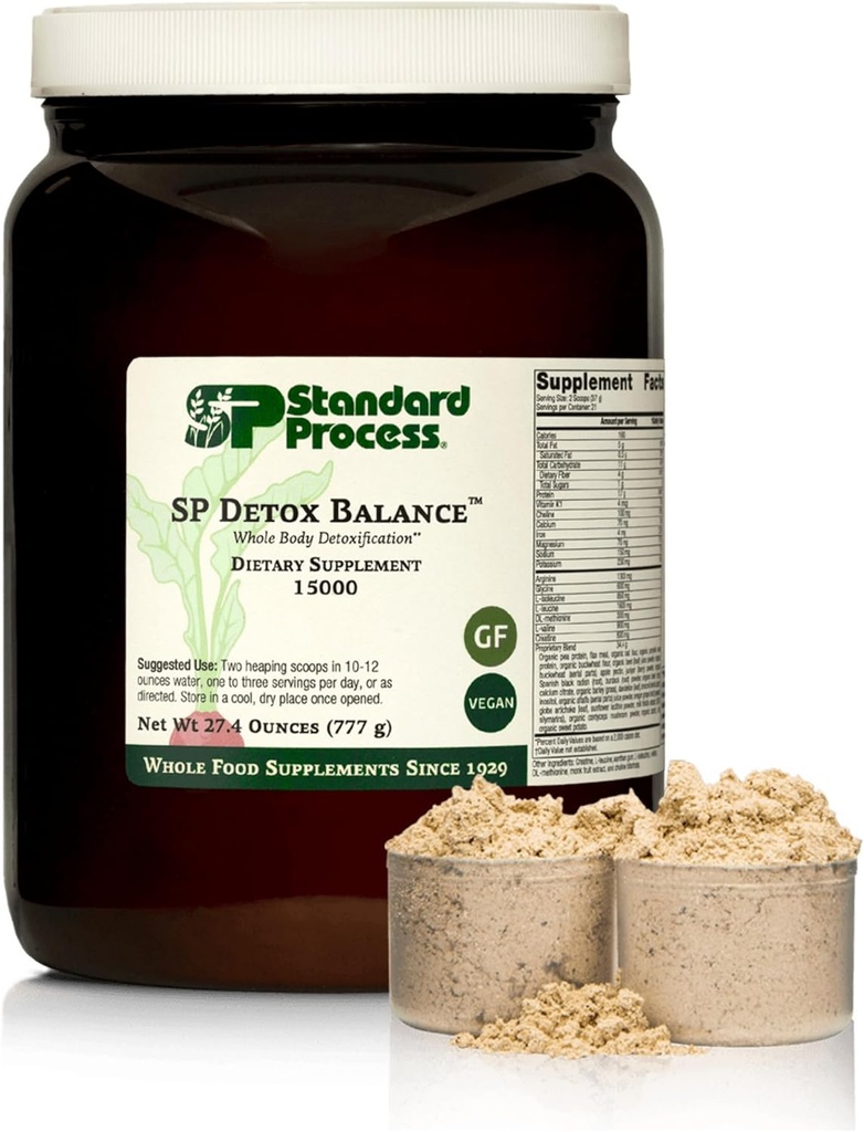 Standard Process SP Detox Balance - Detox Cleanse with Pea Protein, Iron, Magnesium & Choline - Vegan, Non-Dairy & Gluten-Free - 28 oz