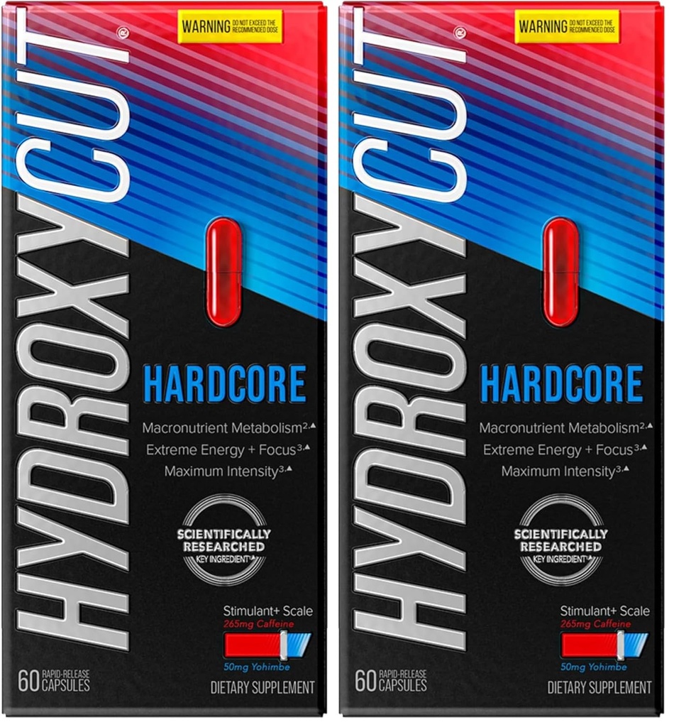 Hydroxycut Weight Loss Pills for Women & Men Hardcore | Weight Loss Supplement Pills | Energy Pills to Lose Weight | Metabolism Booster for Weight Loss | Weightloss & Energy Supplements | 60 Pills