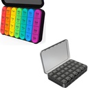 Daviky Weekly Pill Organizer 4 Times a Day, Medicine Pill Organizer Daily Pill Box Organizer, Large 7 Day Pill Case for Travel with 28 Compartment to Hold Medication, Vitamin and Supplement