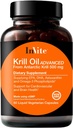 Invite Health Krill Oil Advanced - Supports Cardiovascular and Brain Health - Supplies EPA, DHA, Astaxanthin and Omega-3 Phospholipids - 60 Capsules