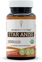 Secrets of the Tribe Star Anise 60 Capsules, 1000 mg, USDA Organic Star Anise (Illicium verum) Dried Seed (60 Capsules)