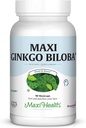 Maxi Health Ginkgo Biloba - Brain and Circulation Formula - 90 Capsules - Kosher (QGB)
