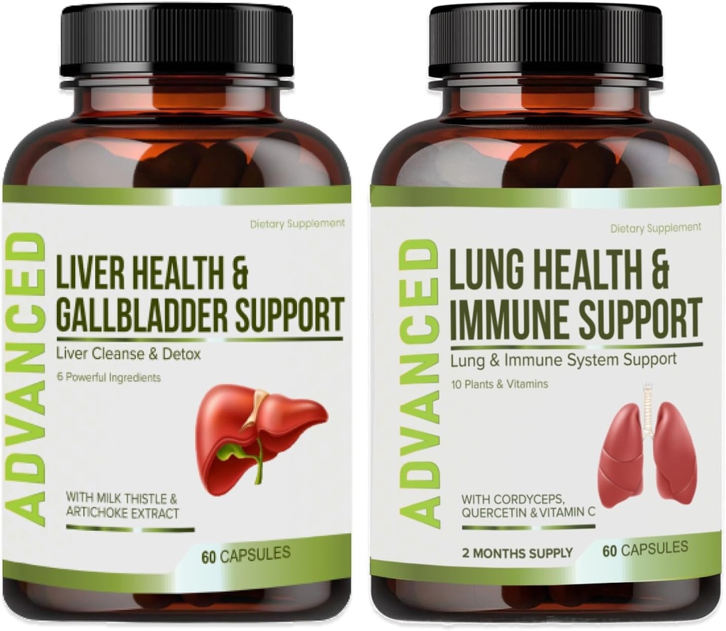 Lung Health & Immune Support Supplement - Lung Cleanse and Detox With Immunity Vitamins For Better Lungs, Immune Defense, Clear Lungs & Deep Breathing Including Quercetin & Cordyceps.Two Months Supply