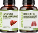 Lung Health & Immune Support Supplement - Lung Cleanse and Detox With Immunity Vitamins For Better Lungs, Immune Defense, Clear Lungs & Deep Breathing Including Quercetin & Cordyceps.Two Months Supply