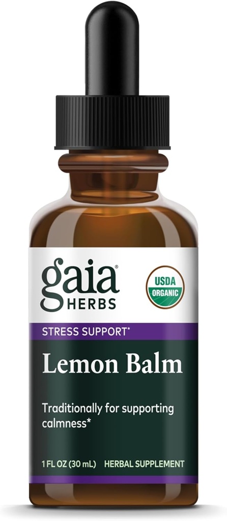Organic Lemon Balm, 1 fl oz (30 ml), Gaia Herbs