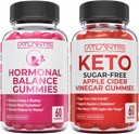 Atlantis Nutrition Hormonal Balance PMS Relief 60 Gummies + Sugar Free Keto Apple Cider Vinegar 60 Gummies