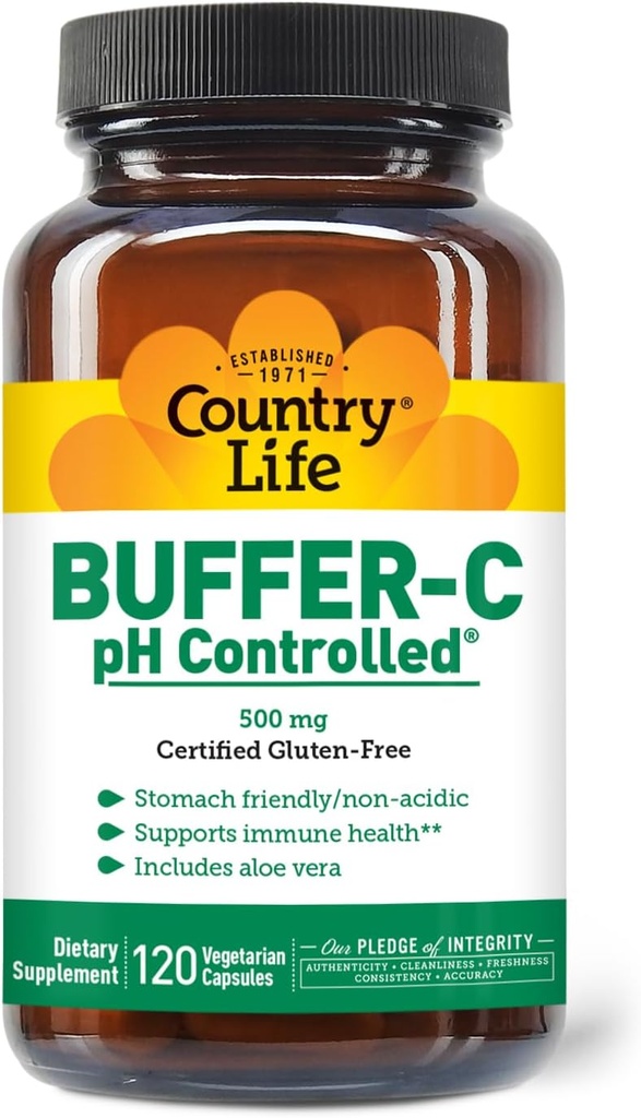 Country Life Buffer-C 500 mg (veg Caps), 120-Count