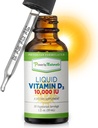 Power By Naturals Vitamin D3 Liquid Drops 10000 IU - High-Potency Vitamin D3 for Adult Bone Strength & Immune Support - Gluten-Free, Non-GMO, Sugar-Free Vitamin - Orange Flavor, 1 fl Oz (30 Servings)