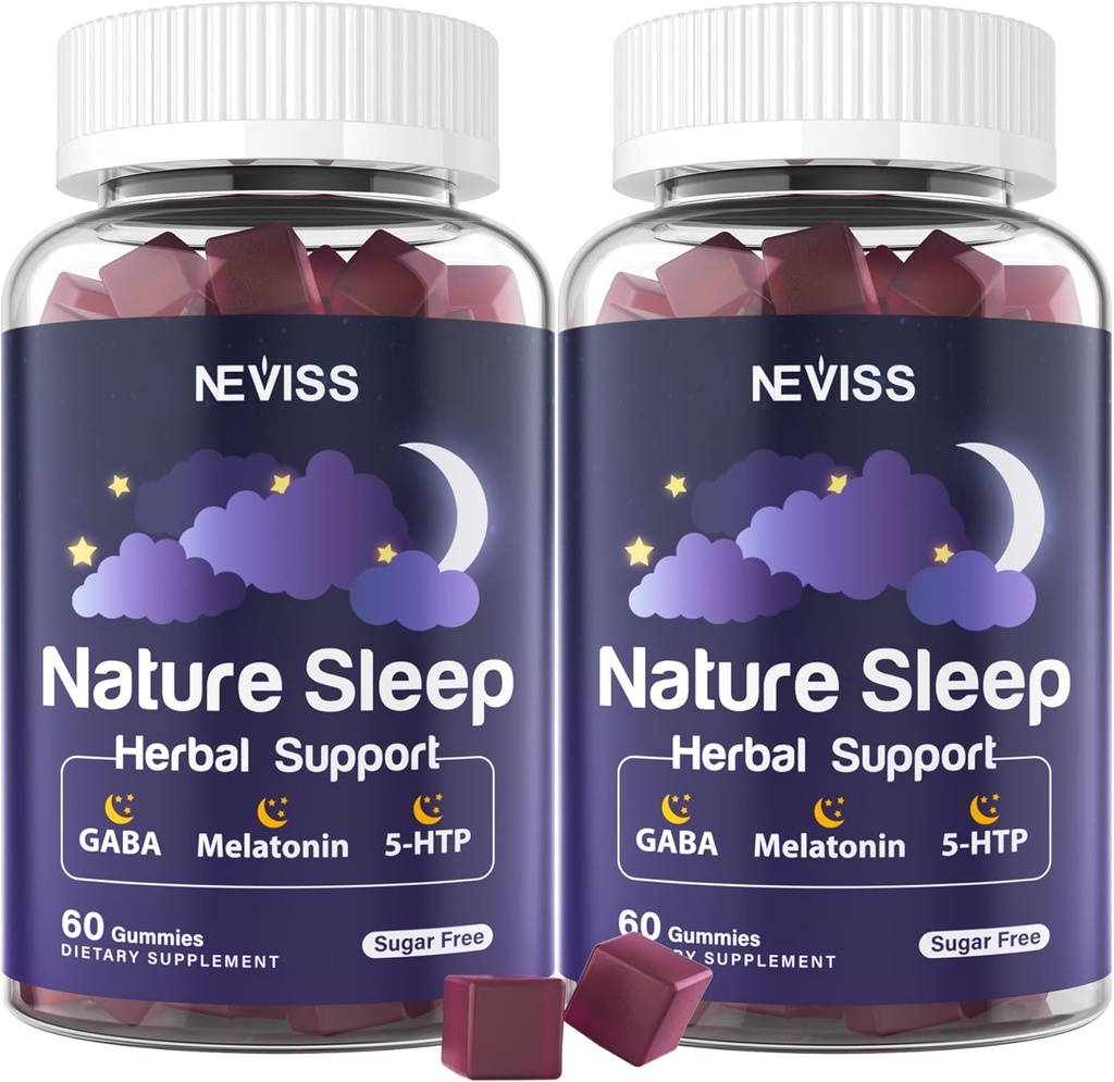 Melatonin Gummies 3mg 6mg | Sugar Free - Natural Zzz Aid with Magnesium Glycinate, Valerian Root, 5-HTP, GABA, L-Tryptophan, Chamomile, Lemon Balm for Health Rest Cycle,Wake Up Refreshed, 120 Servings