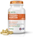 Invita Potassium Magnesium Complex 1000 MG for Leg & Muscle Support I (90 Capsules) - High Absorption Potassium Aspartate with Magnesium Aspartate Oxide Glycinate Gluconate & Citate