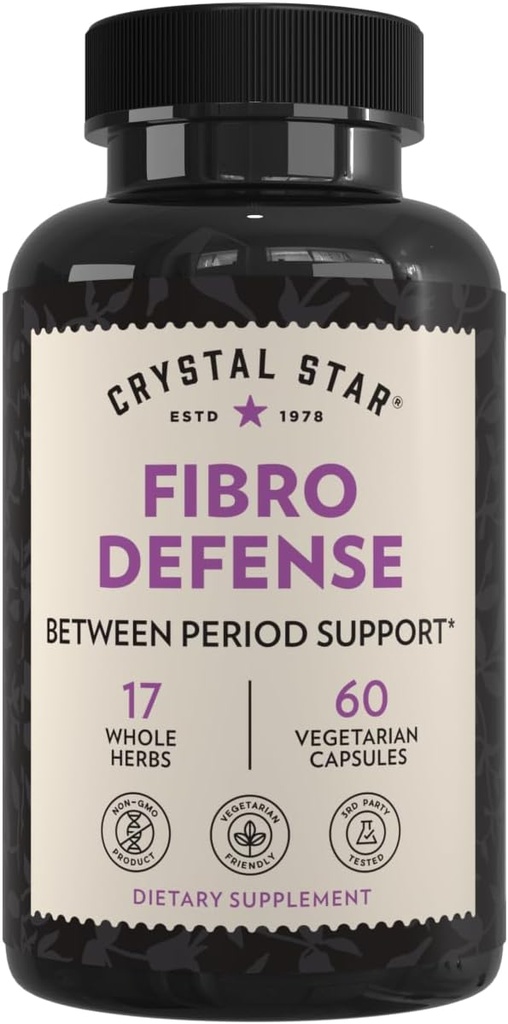 Crystal Star Fibro Defense, 60 Capsules, Black Cohosh, Breast & Uterine Health Between Periods, Non-GMO