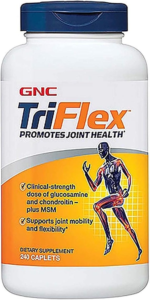 GNC TriFlex | Targeted Joint, Bone & Cartilage Health Supplement with Glucosamine Chondroitin & MSM |Support Mobility & Flexibility | 240 Caplets