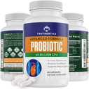 TRUTHENTICS Probiotic 40 Billion CFU with Prebiotics - Bifidobacterium Lactobacillus Acidophilus Paracasei Probiotics for Men & Women - Shelf Stable - 60 Vegan Capsules
