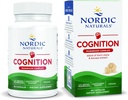 Nordic Naturals Cognition Mushroom Complex, Unflavored - 60 Capsules - Brain, Memory & Mood Support - Blend of Lion’s Mane Mushroom & Bacopa Extract - Non-GMO - Certified Vegan - 30 Servings